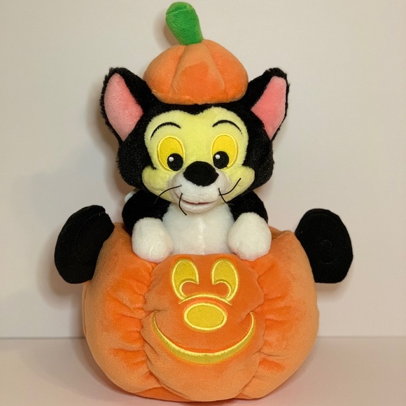 Disney Other - Figaro in a Pumpkin Plush 12” Disney Halloween